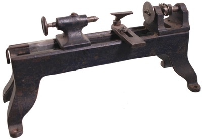 Unmarked: Ministure Cast Iron Lathe