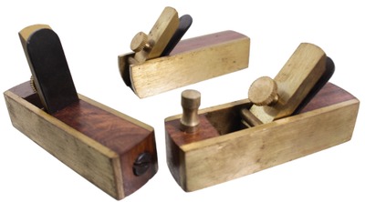 Unmarked: Set Of Three Brass Body Planes