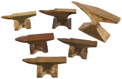 Assorted Makers: Six Extra Clean Small Size Anvils