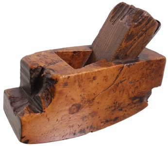 Unmarked: Solid Boxwood Compasse Smooth Plane