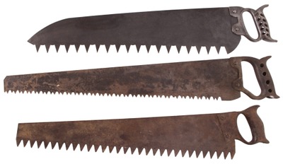 Assorted Makers: Coll. Of Three Early Type Ice Saw
