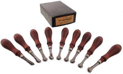 C.S. Osborne & Company, Newark, New Jersey, No. 485: Box Of Eight Unused Leather Tool