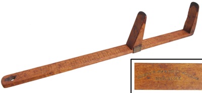 Kerby & Davidson, New York, New York: Early Maker Sliding Shoe Measure Rule