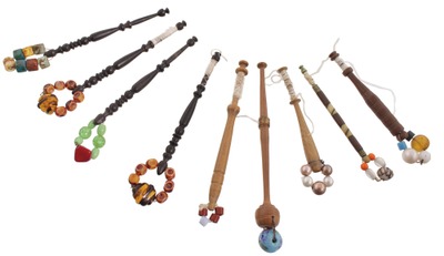 Unmarked: Collection Of Nine Bobbins For Bobbin L