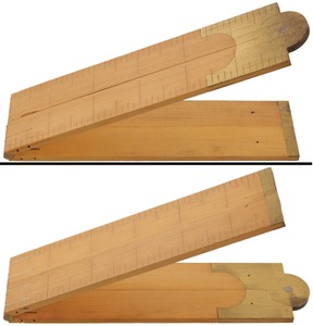 Unmarked: Unfinished Boxwood & Brass Folding Rule