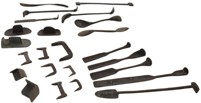 Unmarked: Set Of Cast Brass Founder's Tools