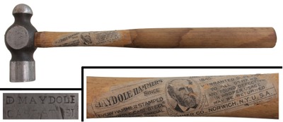 David Maydole Hammer Company, Norwich, New York, No. 774: Extra Clean 16 Oz. Ball Pein Hammer