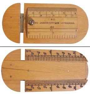 Abbot, Jones & Company, Liverpool, England: Unus. Boxwood Button Caliper