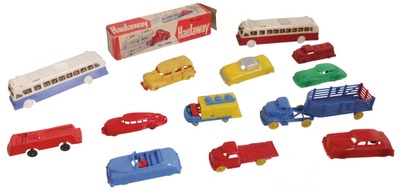 Assorted Makers: Coll. Of Early Plastic Vehicle Toys