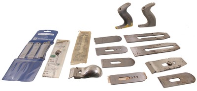 Stanley Rule & Level: Lot Of Plane Parts & Cutting Irons