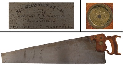 Henry Disston, Philadelphia, Pennsylvania: Early 10 Point Crosscut Saw