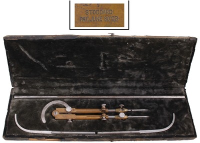 O. Stoddard, Detroit, Michigan: Rare Comb. Trammelsividers