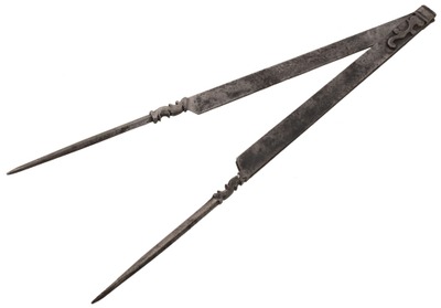 Unmarked: Pair Of Early Hand Fgd. French Divider