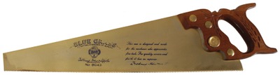 Belknap Hardware Company, Louisville, Kentucky, No. BG43: Unused 16" Gold Plated Hand Saw