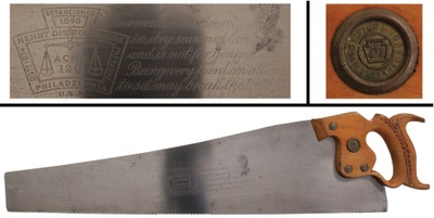 Henry Disston & Sons, Philadelphia, Pennsylvania, No. 120: "Acme" 11 Point 22" Crosscut Saw