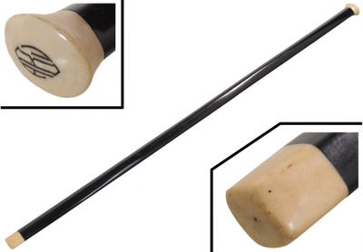 Unmarked: Extra Clean Ebony & Bone Walking Stick