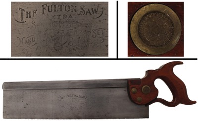 Fulton Tool Company, New York, New York: "The Fulton Saw" 14" Tenon Saw
