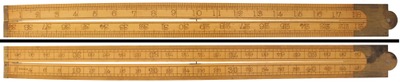 Unmarked: Unused One-Meter B'wood Folding Rule