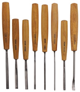 Pfeil Swiss Made, Langenthal, Switzerland: Wkg. Set Of Eight Clean Carving Tools