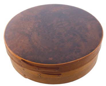 Robert Lindner, Clarence, New York: Spectacular Walnut Burl Shaker Box