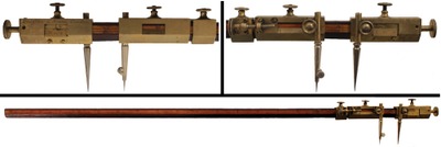 Troughton & Simms, London, England: Set Of Precision Brass Trammels