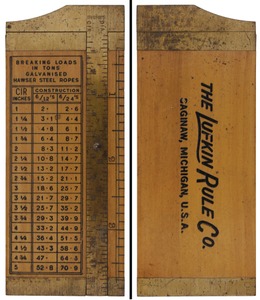 Lufkin Rule Company (England): Rare English Made Rope Caliper Rule