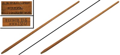 R.B. Haselton, Contoocook, New Hampshire: Rare Maker Mkd. Wantage Rod
