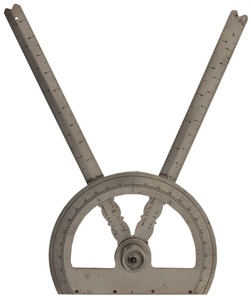 Unmarked: German Silver Nautical Protractor