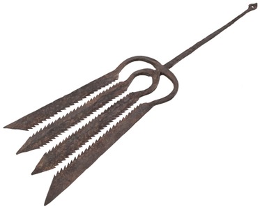 Unmarked: Early Hand Forged Eel Spear