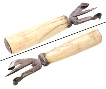 Unmarked: Spectacluar Bone Handle Race Knife