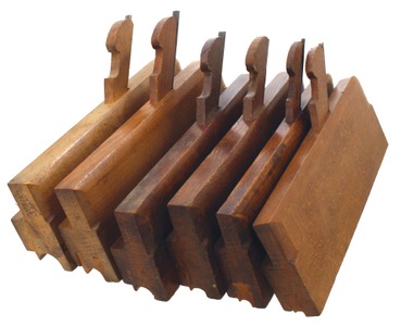 Randall & Cook, Albany, New York: Stepped Set Of Six Bead Molding Planes