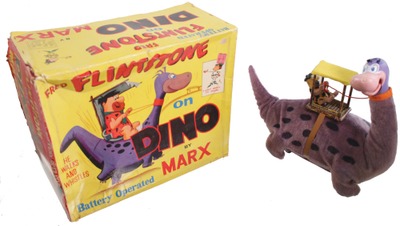 Louis Marx & Company, New York, New York, No. J-9073: "Fred Flintsone On Dino" Battery Toy