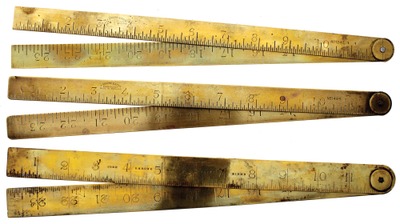 J. Rabone & Sons, Birmingham, England: Three Two-Foot Two-Fold B'smith Folding Rule