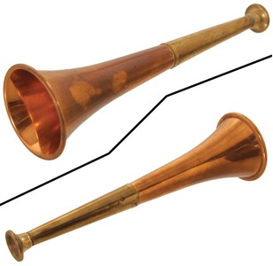 Unmarked: Early Brass & Copper Fox Hunting Horn