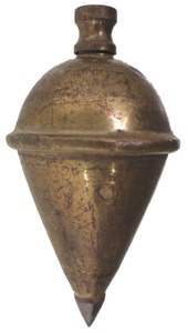 Tower & Lyon, New York, New York: "Perfection" Brass Pat. Plumb Bob