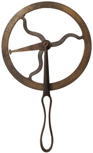 Unmarked: Early Solid Brass Wheel Traveler
