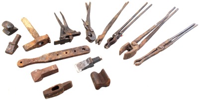 Assorted Makers: Lot Of Asst. B'wmith Tongs & Hardies