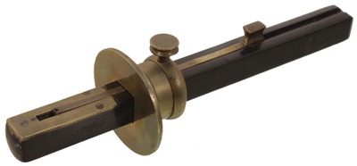 Unmarked: Showy Ebony & Brass Marking Gauge