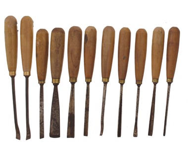 Buck Brothers, Millbury, Massachusetts: Set Of 12 Clean Carving Tools