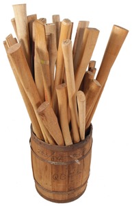 Assorted Makers: Lot Of Adze, Axe And Pick Hdls.