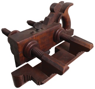 B. Sheneman, 133 Market Street, Philadelphia, Pennsylvania: Rare Handled Applewood Plow Plane
