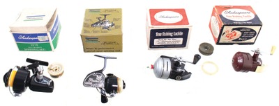Shakespeare Company, Kalamazoo, Michigan: Four Original Box Fishing Reels