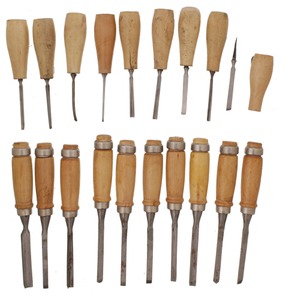Assorted Makers: Two Sets Of Later Type Carving Tools