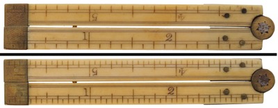 Unmarked: Six-Inch, Two-Fold Folding Rule