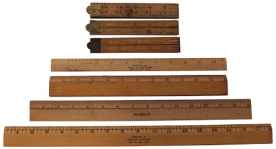 Assorted Makers: Lot Of Folding & Fixed Rules