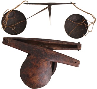 Unmarked: Early Brass Pan Balance Scale