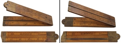 Upson Nut Company, Unionville, Connecticut: Two Uncommon B'wood Folding Rules