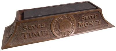 Carborundum Company, Niagara Falls, New York: Fancy Brass Shapenin Stone Holder