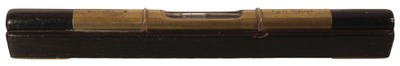 Alex. Mathieson & Son, Glasgow, Scotland, No. 18 C: Rare Ebony Body Spirit Level