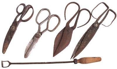 Assorted Makers: Four Pairs Of Early Type Shears